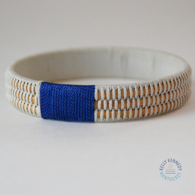 White + Indigo Paracord Bangle