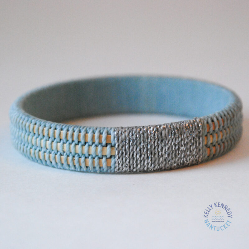 Sky Blue + Silver Bangle