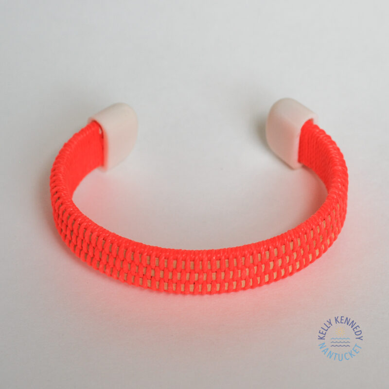 Safety Orange 1/2" Cuff + White Endcaps - Image 2