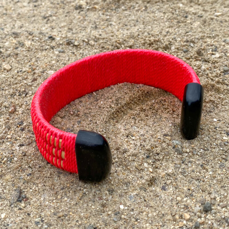 Neon Pink 3/4" Cuff + Black Endcaps