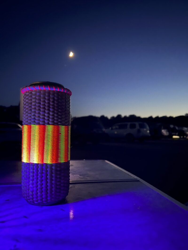 Neon Multi Vertical Stripe - Slim 12oz Koozie - Image 3