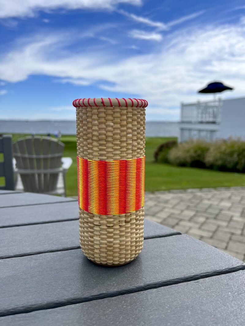 Neon Multi Vertical Stripe - Slim 12oz Koozie - Image 2